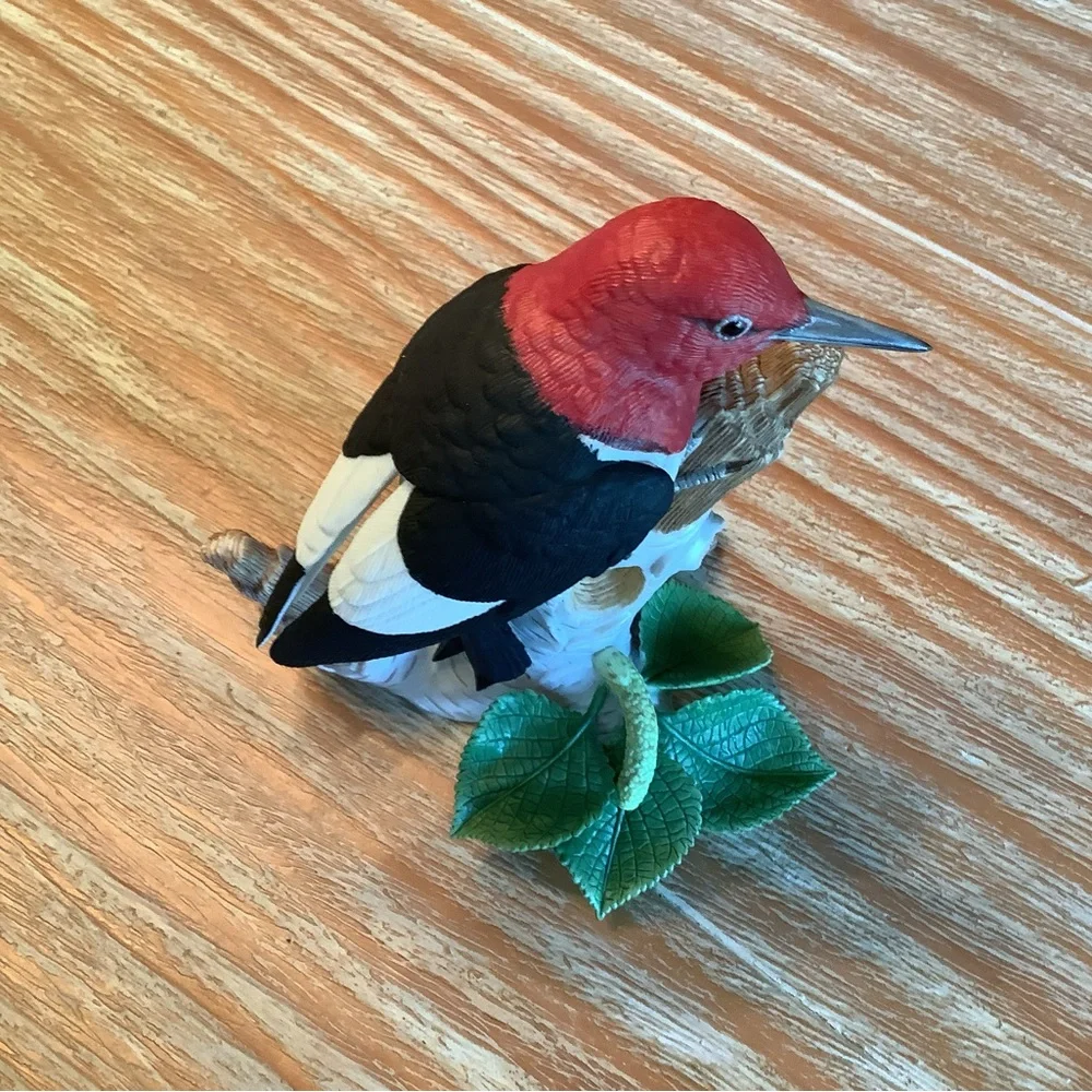 Red and Black Bird Figurine